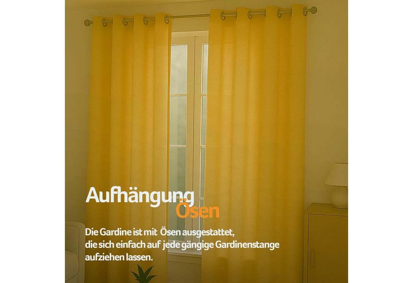 Bestlivings Gardine Ellen mit Ösen 2er-Set blickdicht Polyester matter Stoff - Bild 3