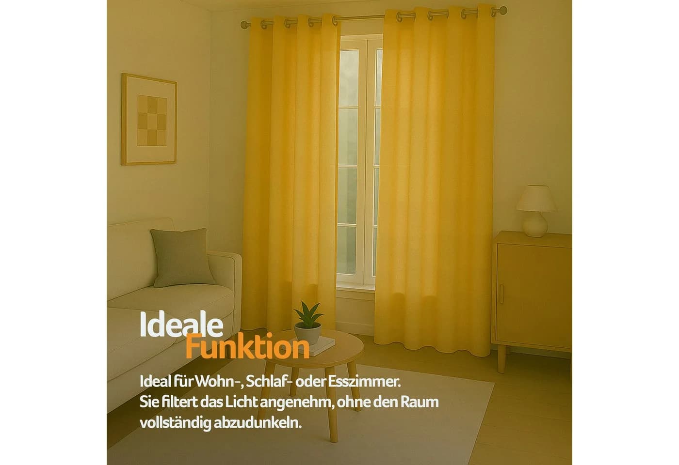 Bestlivings Gardine Ellen mit Ösen 2er-Set blickdicht Polyester matter Stoff - Bild 4