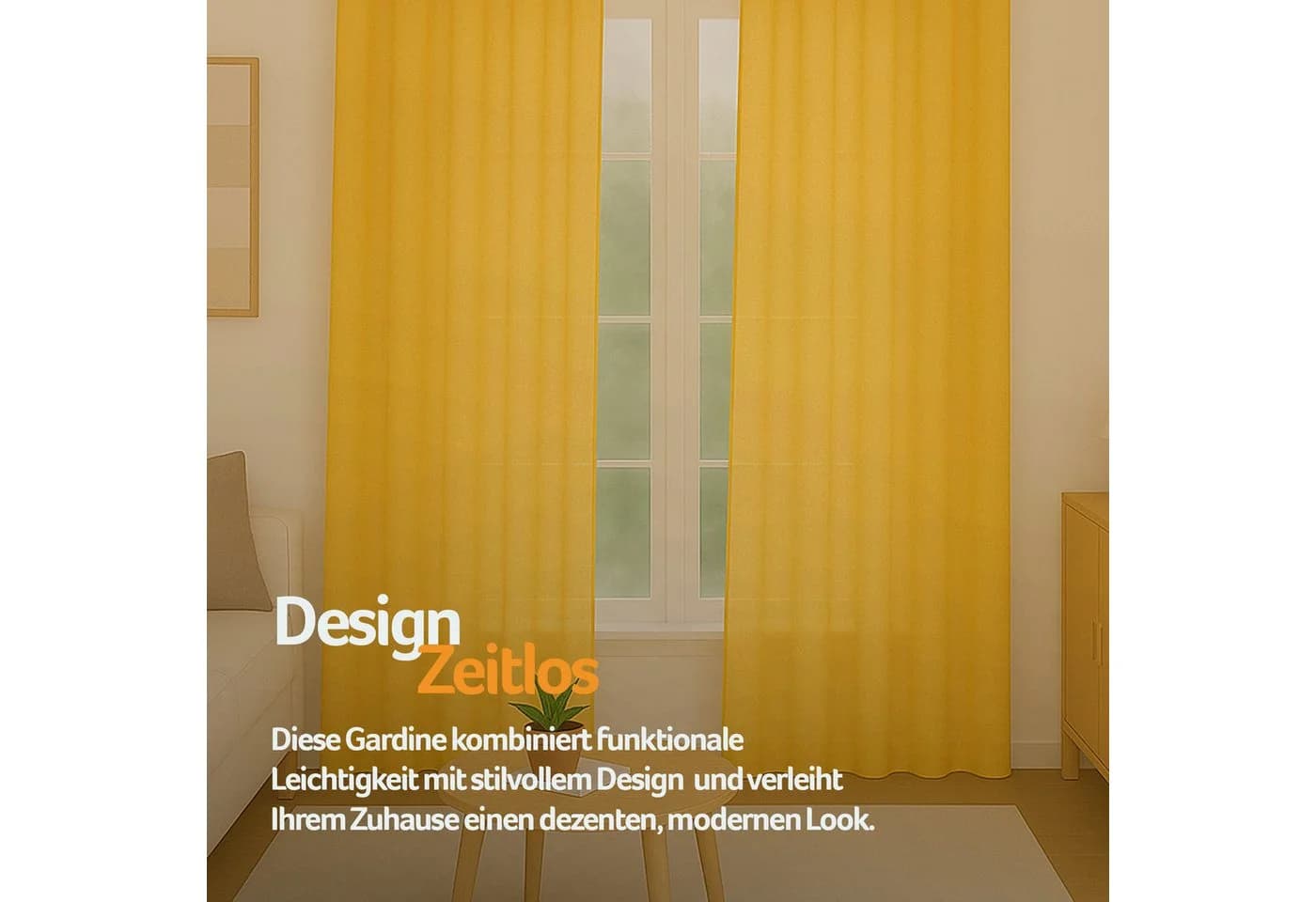 Bestlivings Gardine Ellen mit Ösen 2er-Set blickdicht Polyester matter Stoff - Bild 5