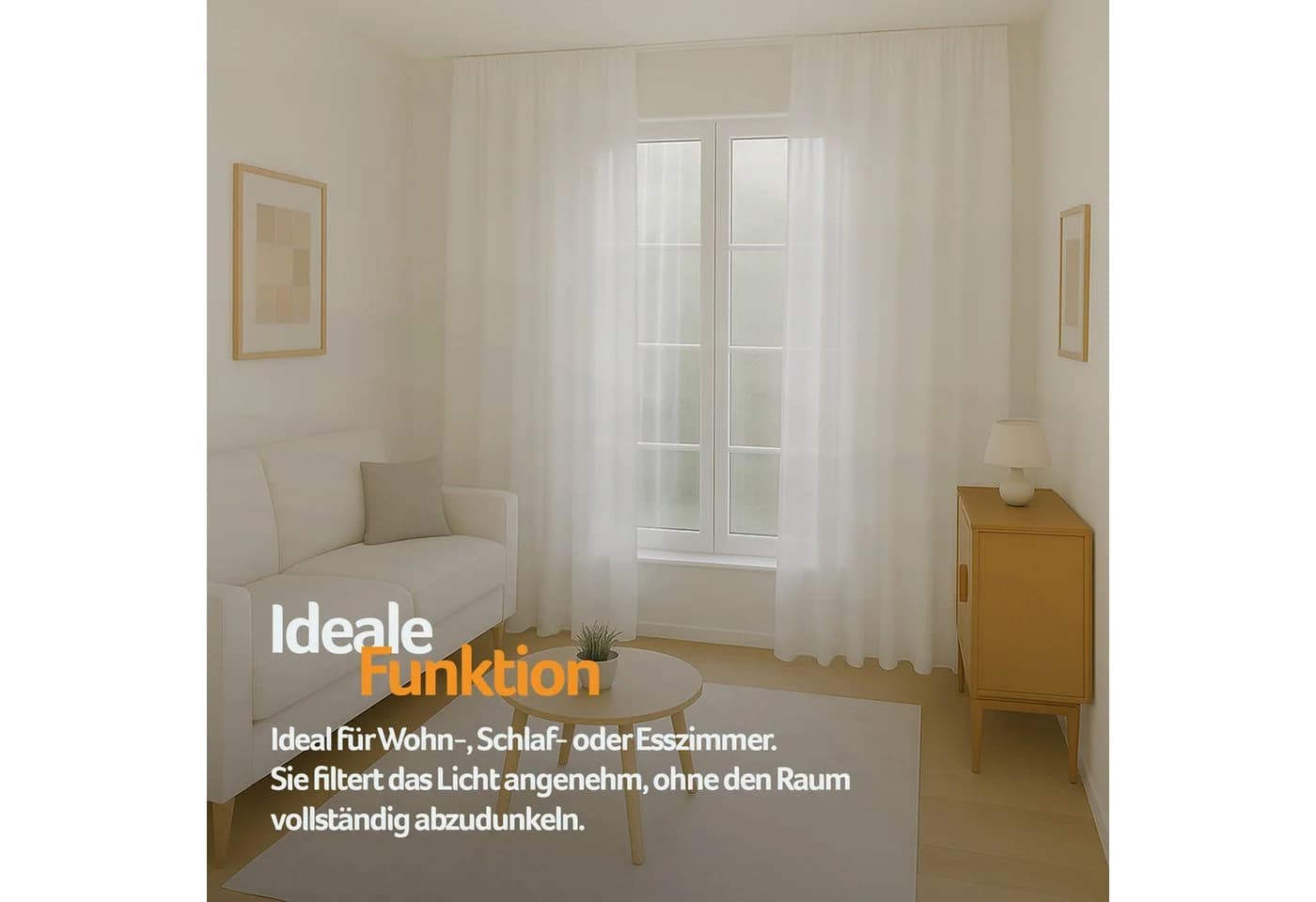 Bestlivings Gardine Ellen 2er Set Weiß Blickdicht Universalband - Bild 4
