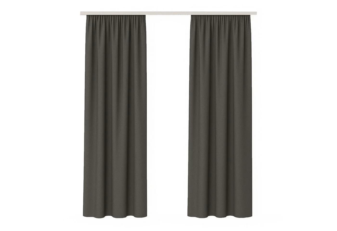 Bestlivings Gardine Ellen 2er Set Grau Blickdicht Universalband Satin-Optik - Bild 2