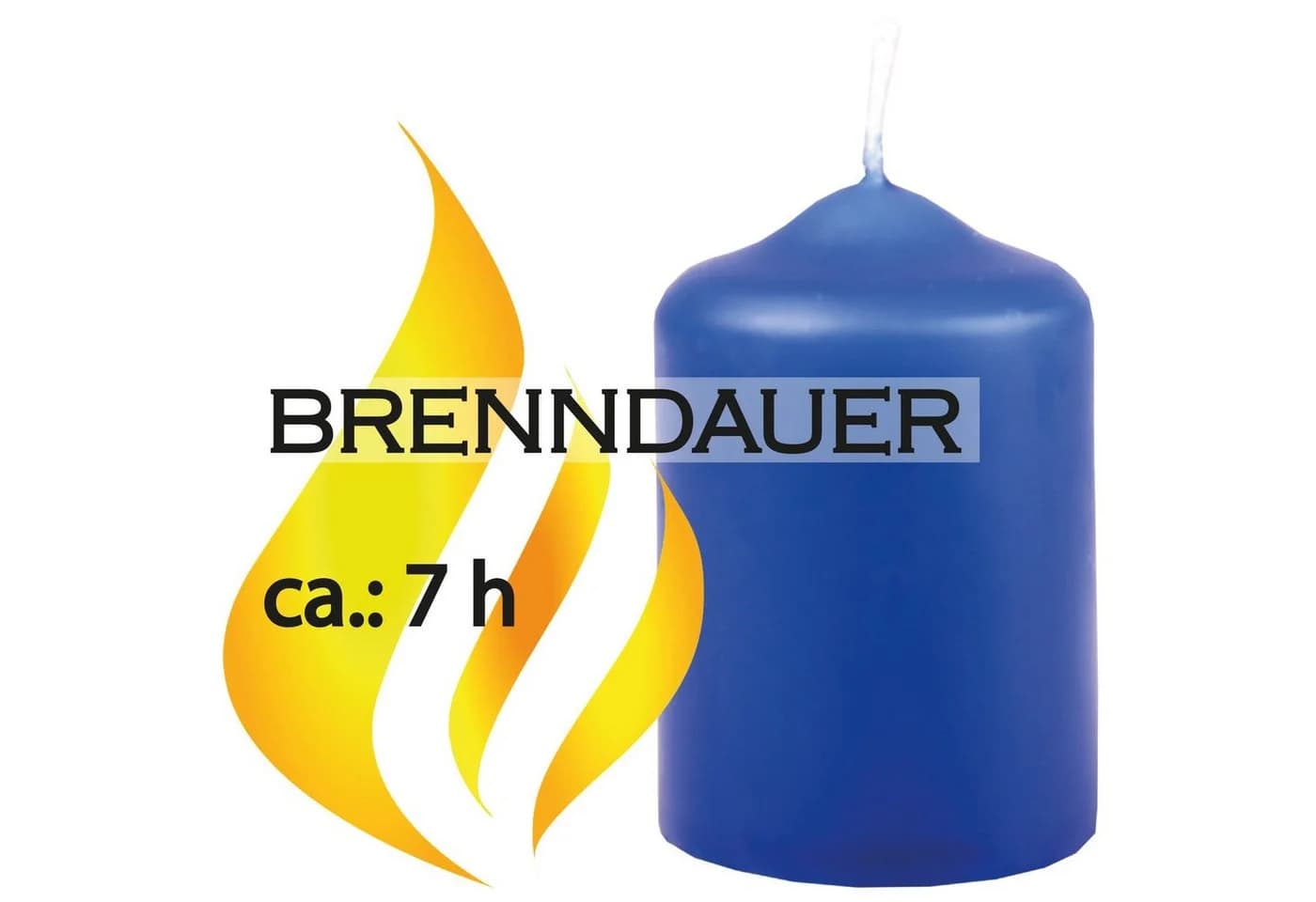 HS Candle Stumpenkerze aus Wachs 6-tlg. Dekolicht Ø4xH6 cm Teelichtgröße 7h Brenndauer je Kerze Wachsmischung
