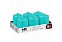 HS Candle Stumpenkerzen Set 6-tlg. Grün Unparfümiert Ø4xH6cm Bild 2