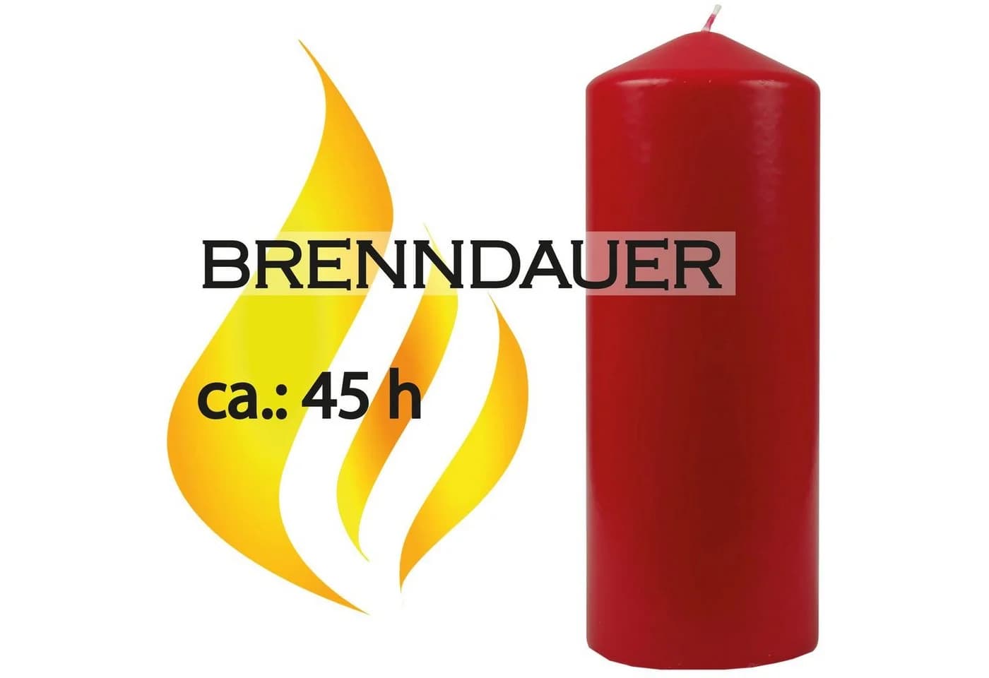 HS Candle Stumpenkerze Dekokerze 6-tlg. Rot Ø6cm x 17cm - Bild 3