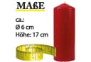 HS Candle Stumpenkerze Dekokerze 6-tlg. Rot Ø6cm x 17cm Bild 4
