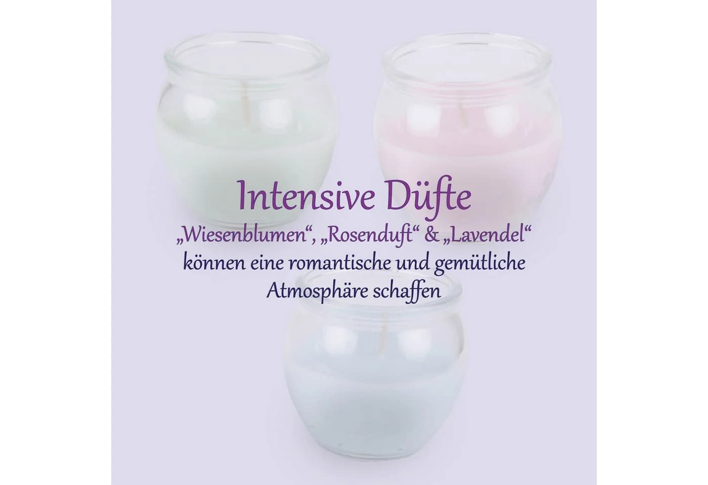 HS Candle Duftkerze Mix 12-tlg. Glas Romantic Selection - Bild 3
