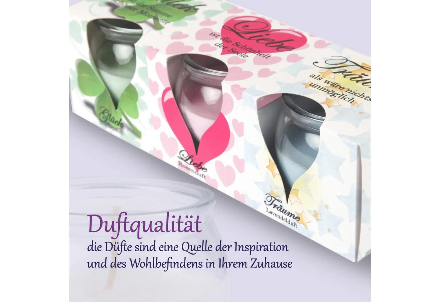 HS Candle Duftkerze Mix 12-tlg. Glas Romantic Selection - Bild 4