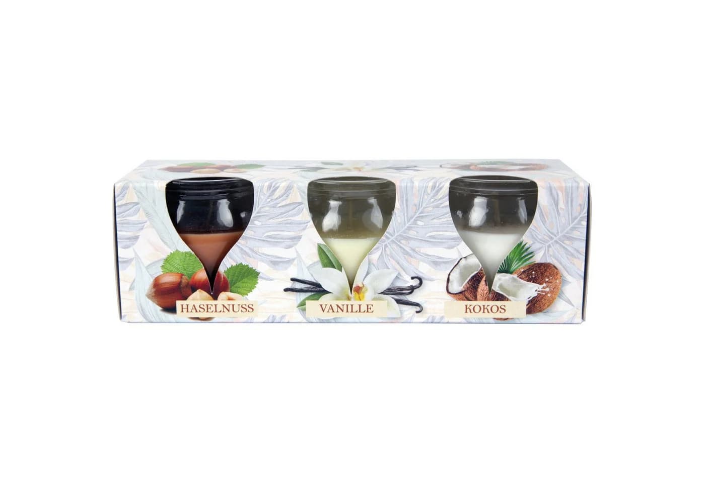 HS Candle Duftkerzen Mix-Set 3-tlg. Beige Glas - Bild 4