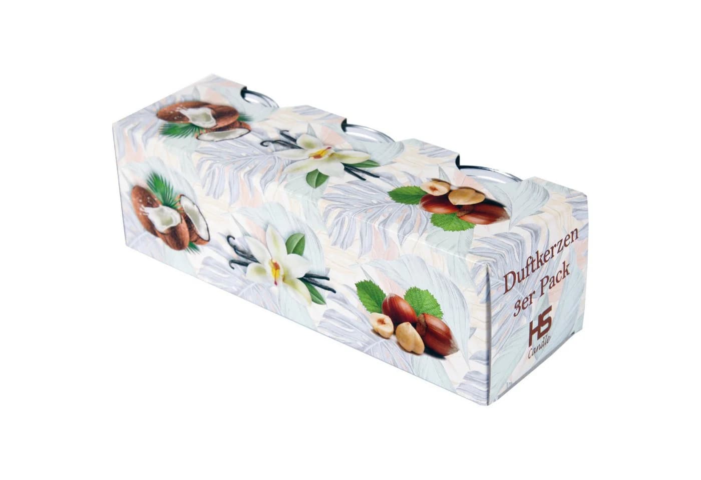 HS Candle Duftkerzen Mix-Set 3-tlg. Beige Glas - Bild 5