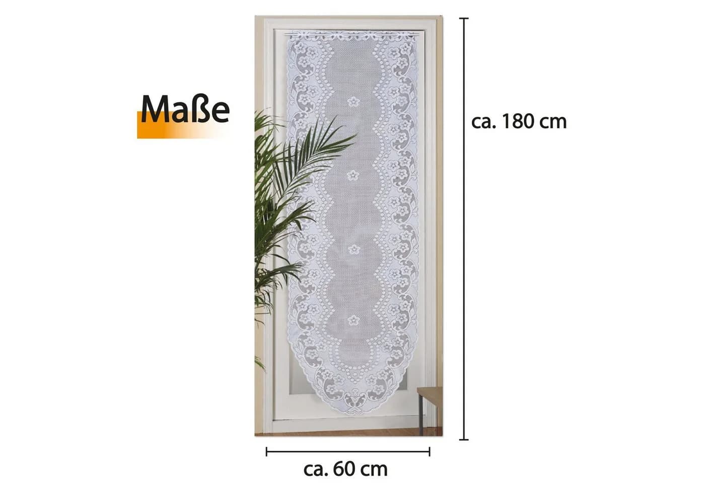 Arsvita Panneaux Blumen Mona Transparent mit Stickerei - Bild 3