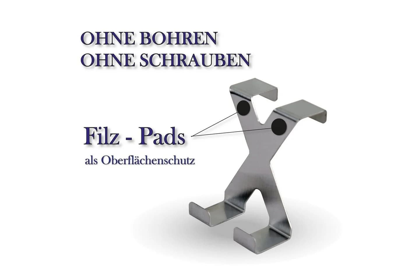 Bestlivings Türhaken Garderobenhaken Edelstahl - Bild 4