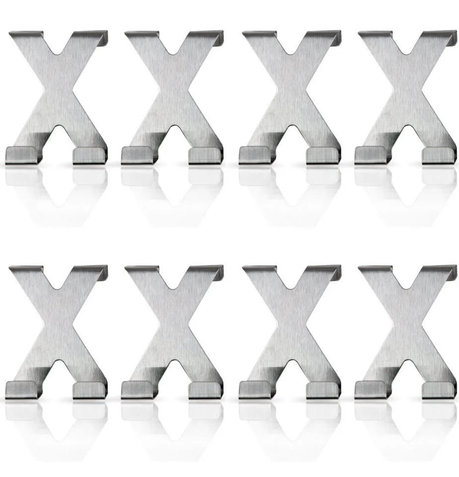 Bestlivings Türhaken 8-St. 16 Haken Edelstahl Silber Ohne Bohren - Bild 2