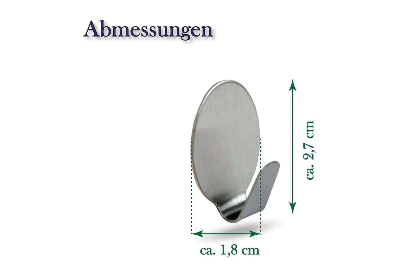 Bestlivings Wandhaken 12-tlg. Silber Edelstahl Selbstklebend - Bild 4