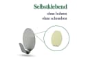 Bestlivings Wandhaken 12-tlg. Silber Edelstahl Selbstklebend Bild 5
