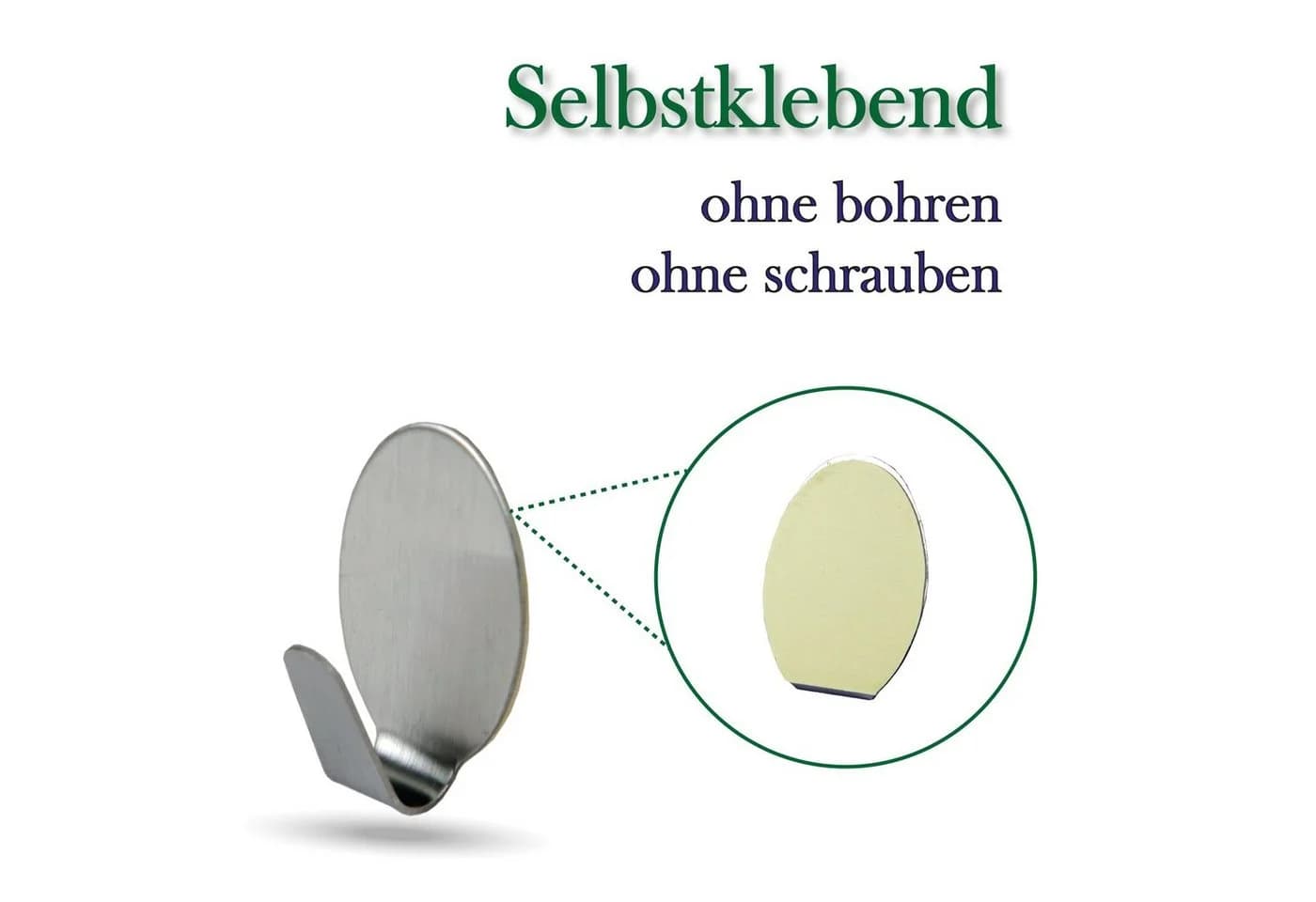 Bestlivings Wandhaken 12-tlg. Silber Edelstahl Selbstklebend - Bild 5