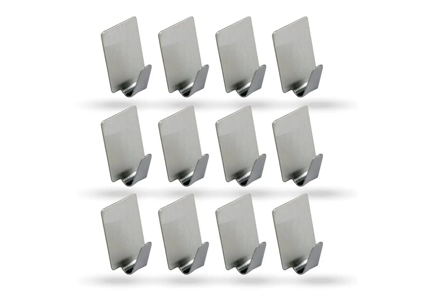 Bestlivings Wandhaken 12-tlg. Silber Edelstahl Selbstklebend - Bild 2
