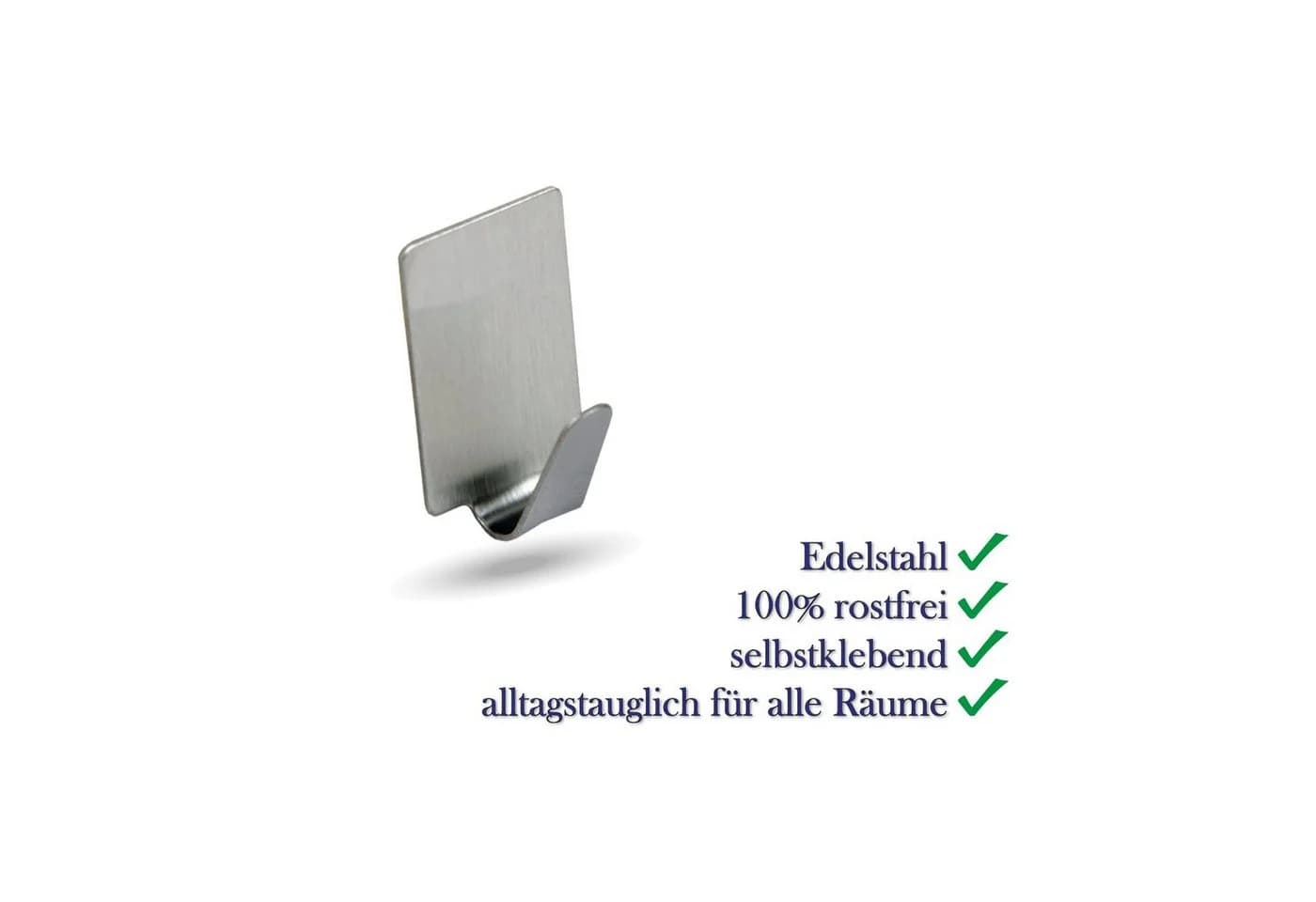 Bestlivings Wandhaken 24er Set Selbstklebend Edelstahl Silber - Bild 3