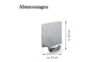 Bestlivings Wandhaken Edelstahl selbstklebend 4er Silber Bild 4