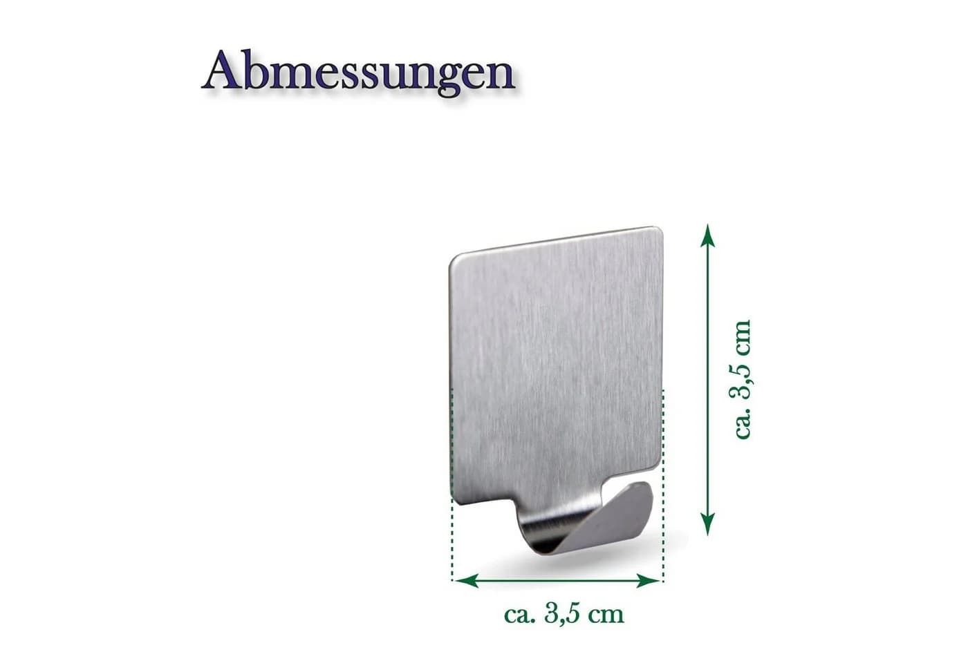 Bestlivings Wandhaken Edelstahl selbstklebend 4er Silber - Bild 4
