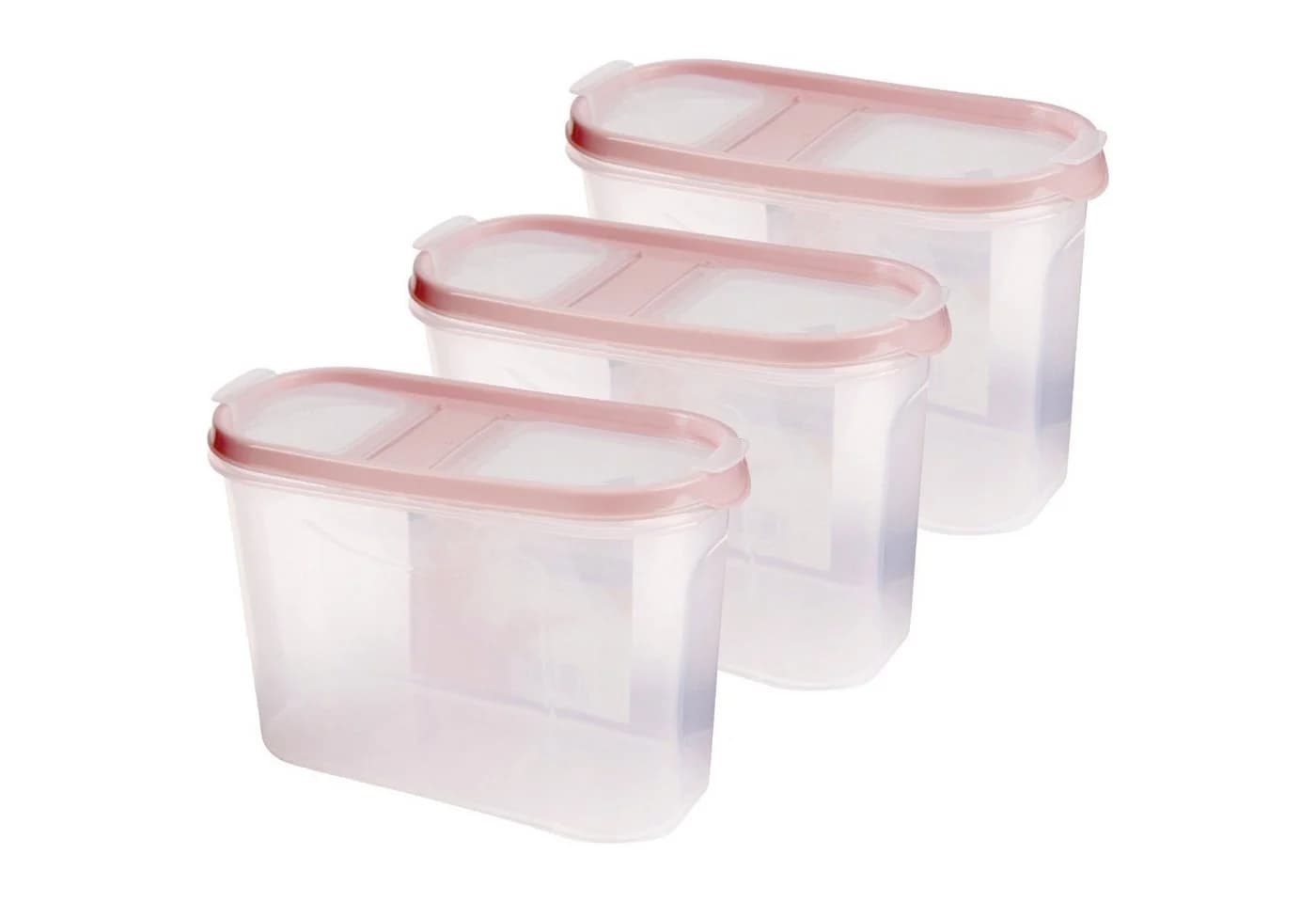 Bestlivings Vorratsdose Müslispender 3-tlg. Transparent Rosa - Bild 2