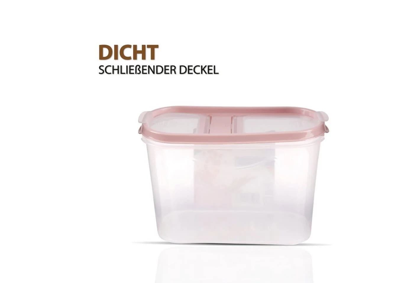 Bestlivings Vorratsdose Müslispender 3-tlg. Transparent Rosa - Bild 4