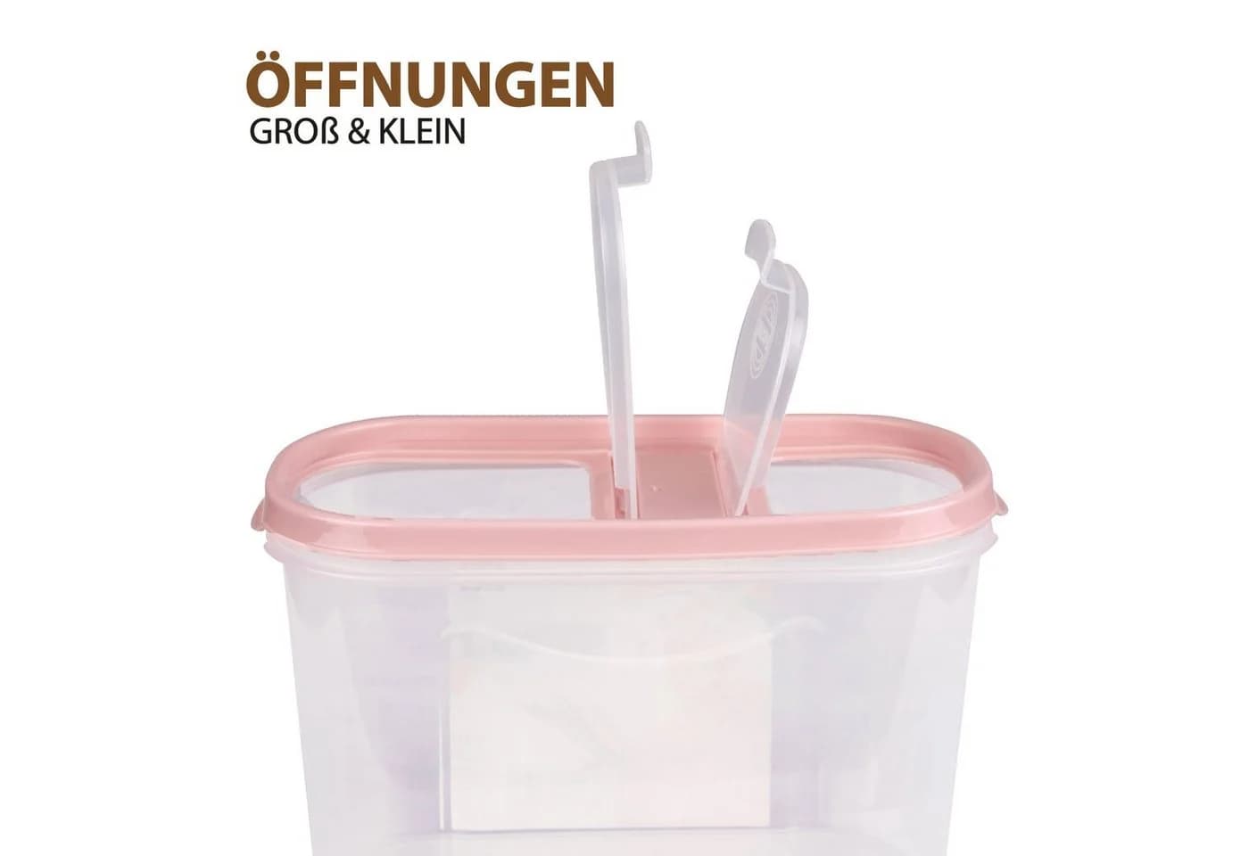Bestlivings Vorratsdose Müslispender 3-tlg. Transparent Rosa - Bild 5