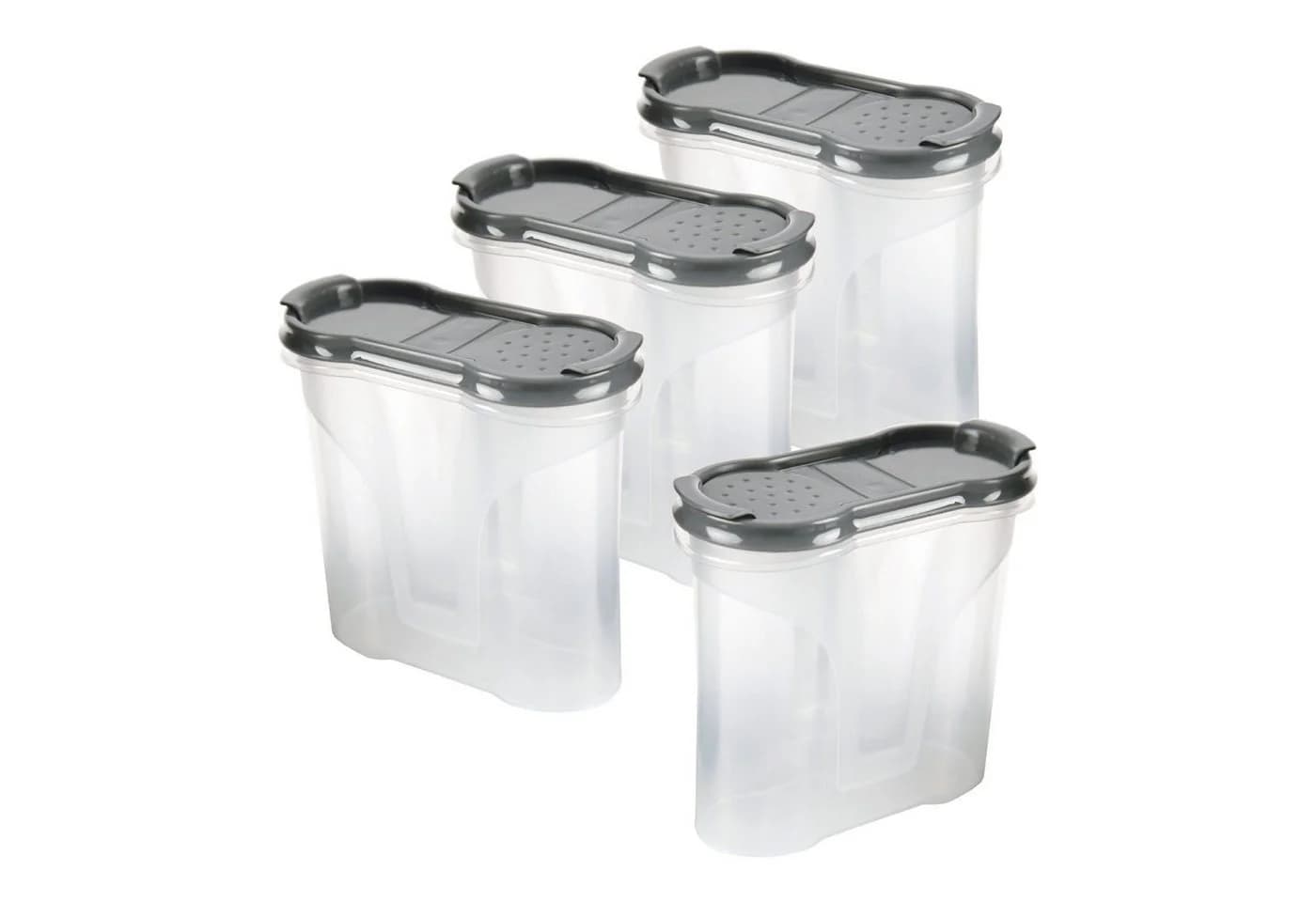 Bestlivings Gewürzbehälter Set 4-tlg. 300ml Kunststoff Transparent - Bild 2