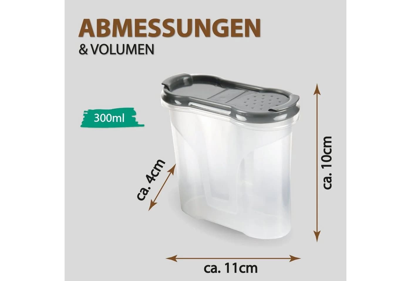 Bestlivings Gewürzbehälter 8-tlg. 300ml Kunststoff Transparent