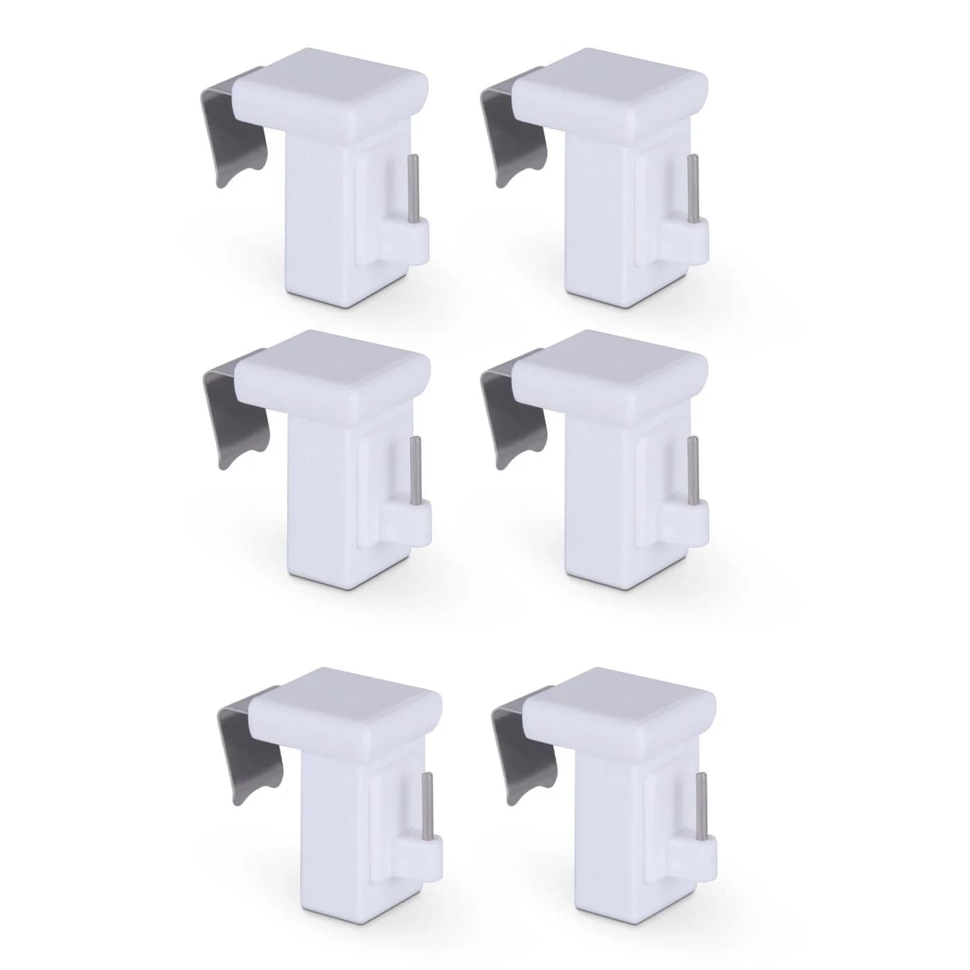 Bestlivings Klemmträger 6-tlg. Weiß für Vitragestangen - Bild 2