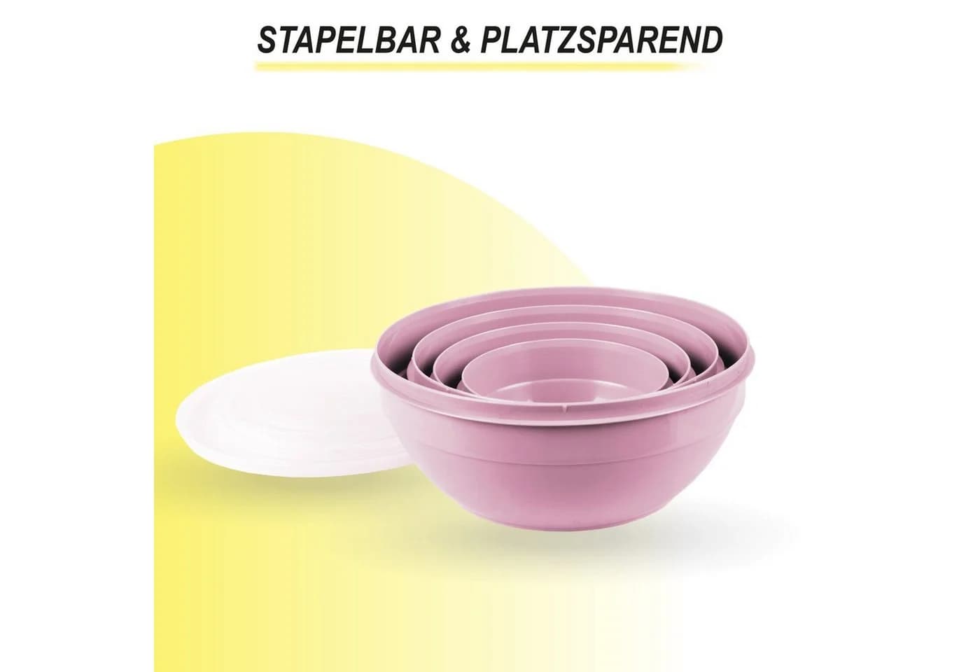 Pro Home Vorratsdose Set 8-tlg. Rosa Kunststoff Mikrowellenfest - Bild 4