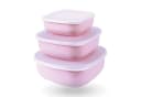 Pro Home Vorratsdose 3-tlg. Rosa Kunststoff Mikrowellengeeignet Bild 2