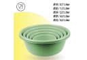 Pro Home Salatschüssel 5er Set Kunststoff Grün Stapelbar Mikrowellengeeignet Bild 1