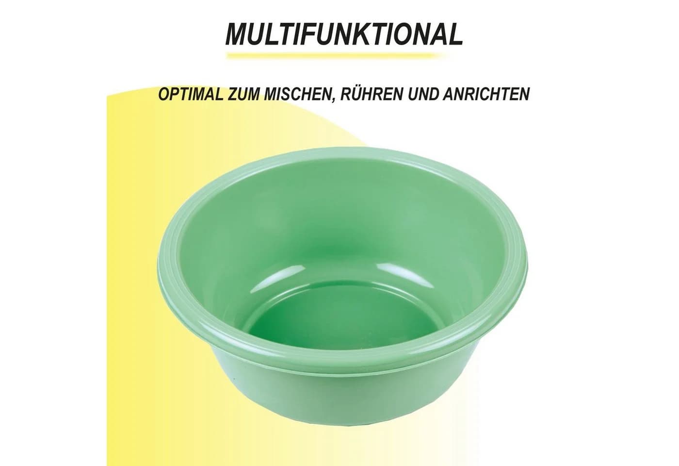 Pro Home Salatschüssel 5er Set Kunststoff Grün Stapelbar Mikrowellengeeignet - Bild 3