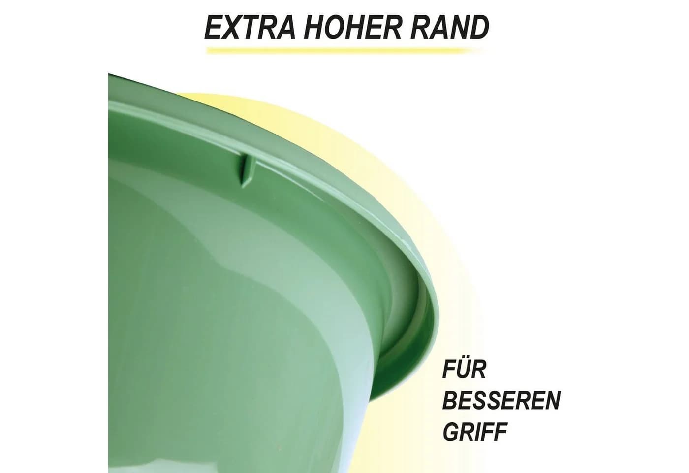 Pro Home Salatschüssel 5er Set Kunststoff Grün Stapelbar Mikrowellengeeignet - Bild 5