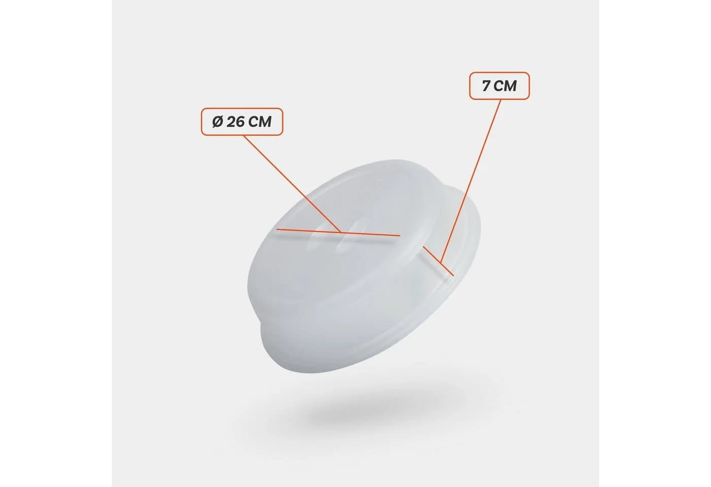 Pro Home Mikrowellenabdeckung Transparent Kunststoff Ø26cm