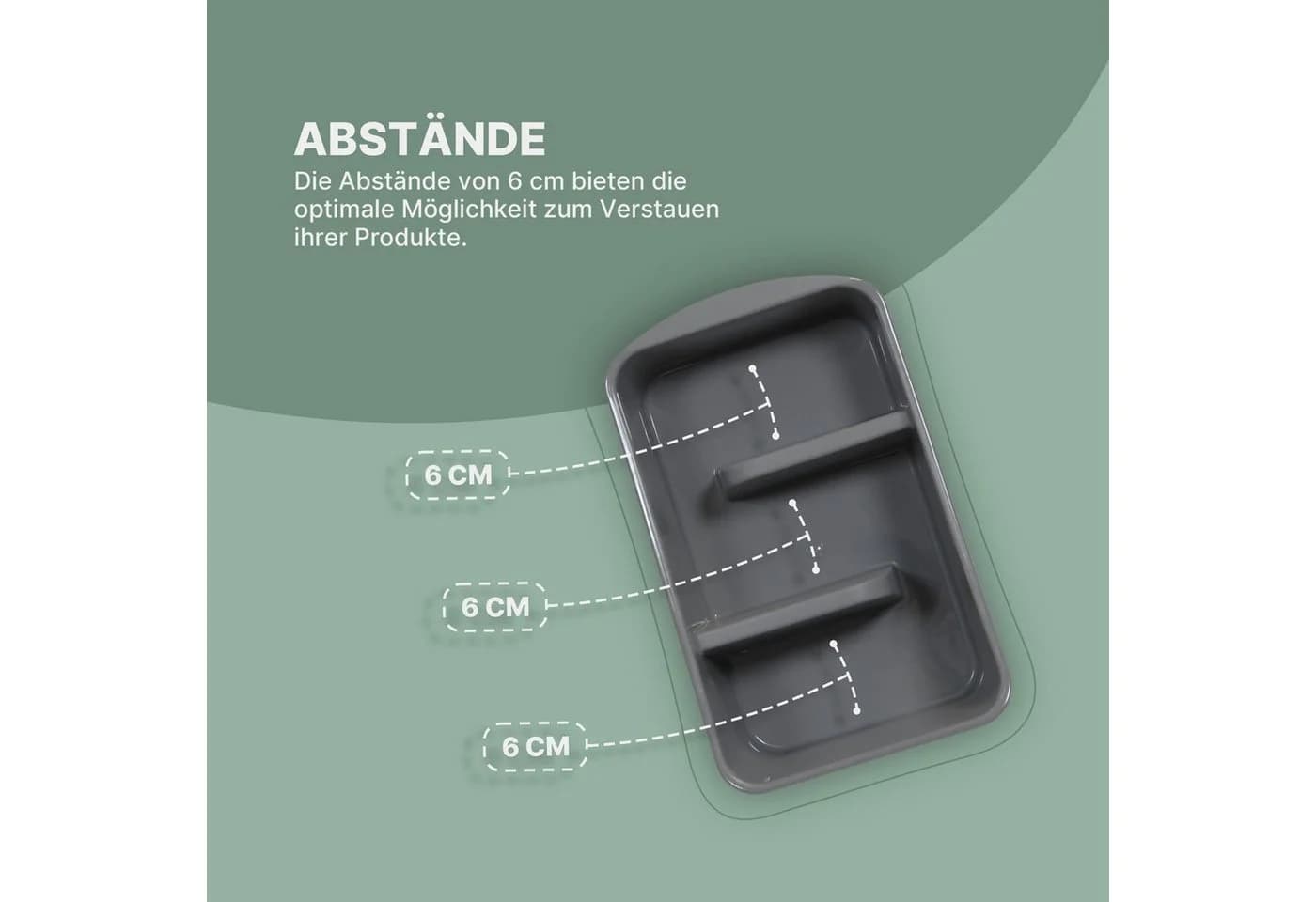 Pro Home Küchenorganizer-Set 2-tlg. Grau Kunststoff 3 Fächer