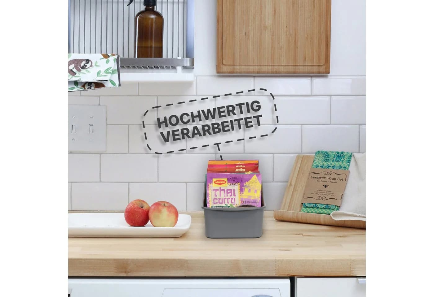 Pro Home Küchenorganizer-Set 2-tlg. Grau Kunststoff 3 Fächer - Bild 3
