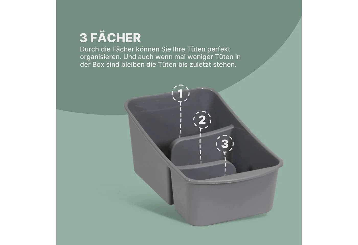 Pro Home Küchenorganizer-Set 2-tlg. Grau Kunststoff 3 Fächer - Bild 4