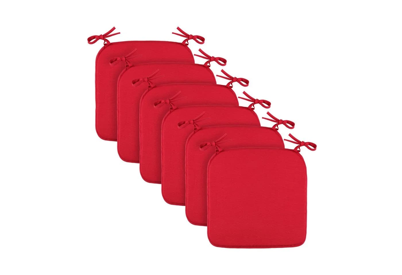 Bestlivings Stuhlkissen Rot Canvas mit Haltebändern - Bild 2