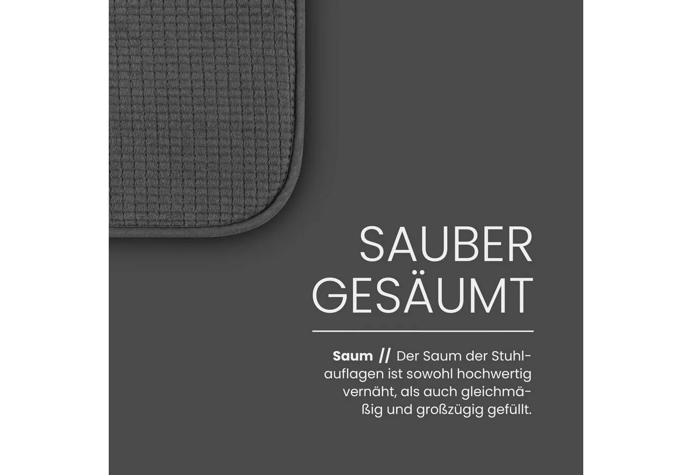 Bestlivings Stuhlkissen Struktur 38x38 cm Anti-Rutsch-Rückseite - Bild 3