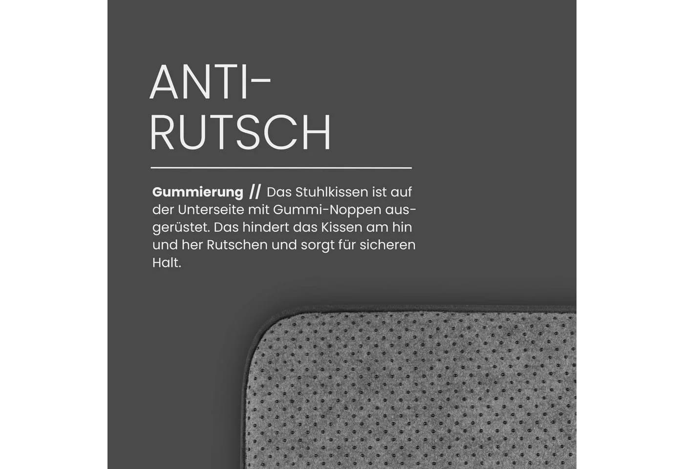 Bestlivings Stuhlkissen Struktur 38x38 cm Anti-Rutsch-Rückseite - Bild 4