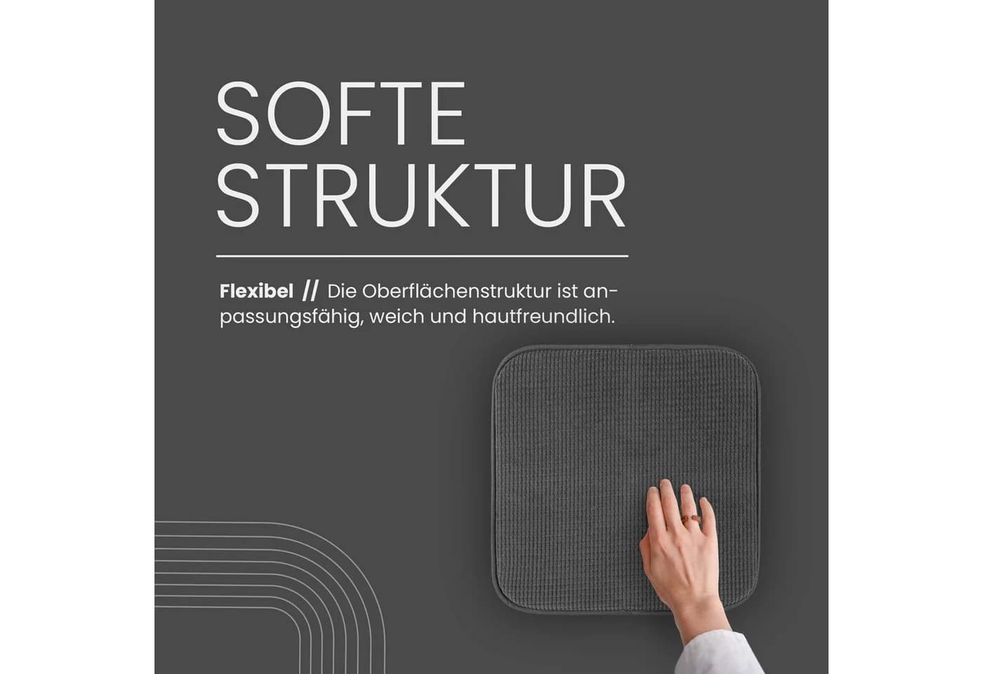 Bestlivings Stuhlkissen Struktur 38x38 cm Anti-Rutsch-Rückseite - Bild 5