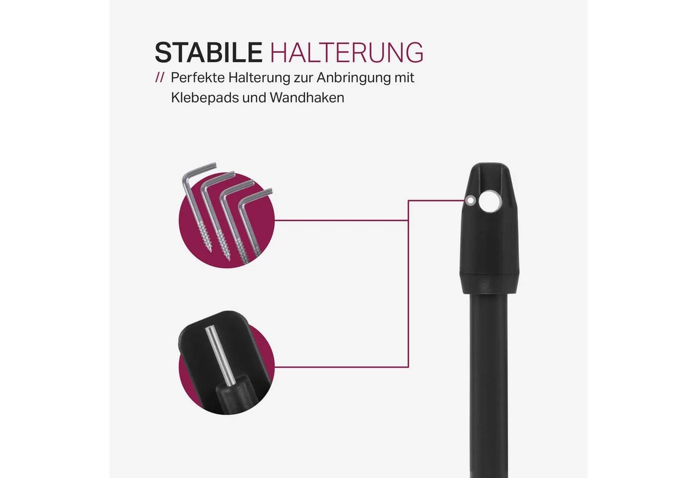 Bestlivings Vitragestange 2er-Pack Schwarz Edelstahl Ausziehbar - Bild 4