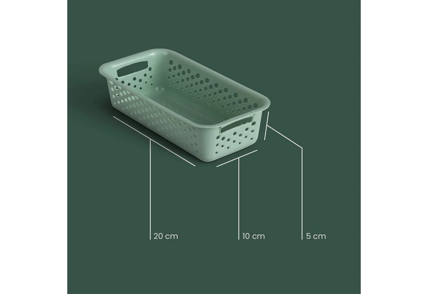Pro Home Aufbewahrungskorb Modularer Kunststoffkorb 2 St BPA-Frei Grün