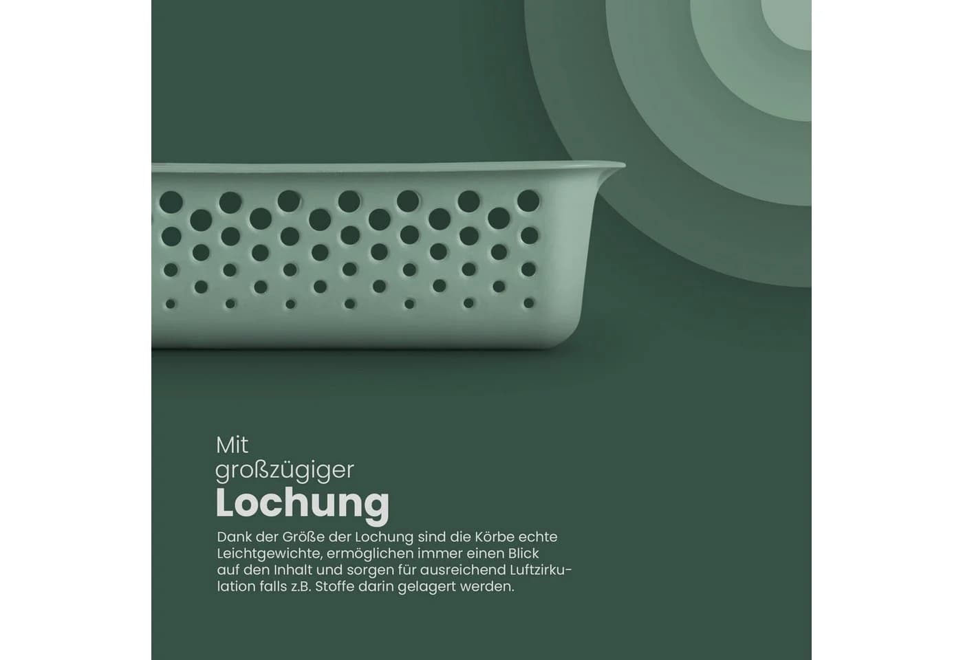 Pro Home Aufbewahrungskorb Modularer Kunststoffkorb 2 St BPA-Frei Grün - Bild 5