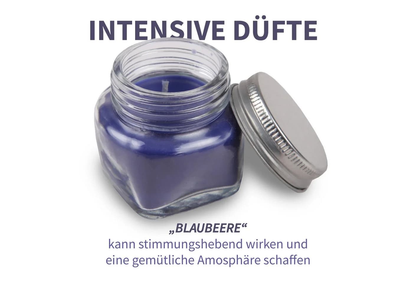 HS Candle Duftkerze mit Deckel 12-tlg. Donut Blaubeer - Bild 3
