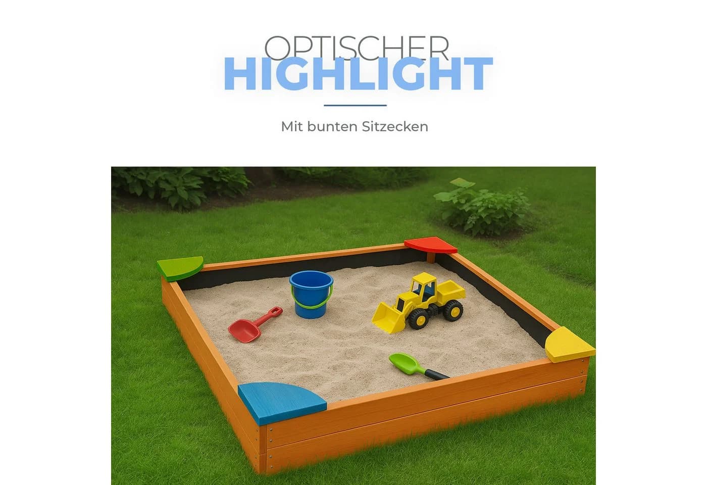 Bestlivings Sandkasten Tannenholz 4 Sitzecken - Bild 4