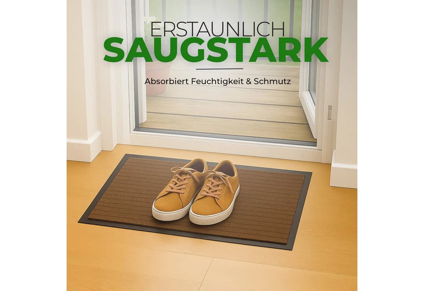 Bestlivings Fußmatte Basic Matte Rechteckig 5 mm Extra Flach Rutschfest