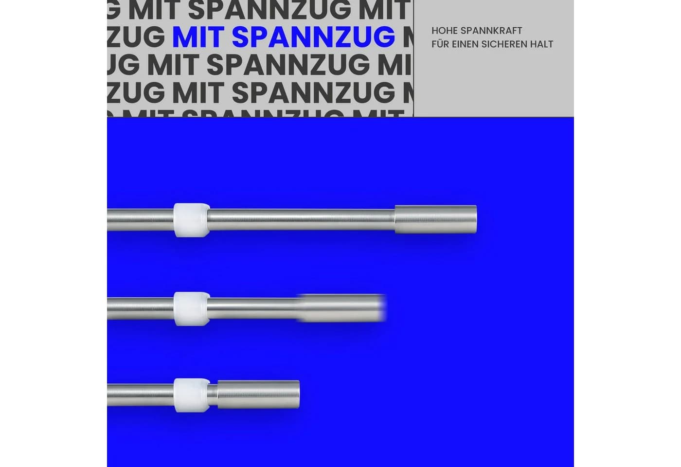 Bestlivings Klemmstange EASY Silber ausdrehbar Metall - Bild 4