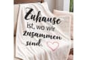 Wohndecke Flanell mit Spruch "Zuhause" Bestlivings 130x160cm Bild 2